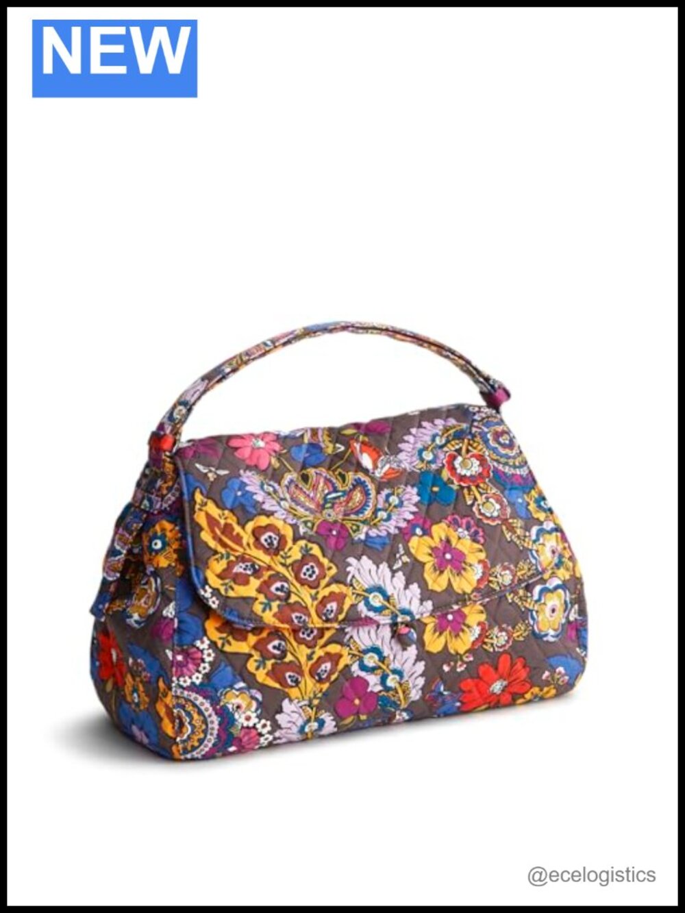 Premium Cotton Quilted Satchel Shoulder Bag Adjustable Strap